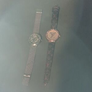 Louis Vuitton Monogram Brown and silver, Women's Watch with Gold-Tone Dial